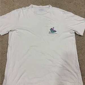 Vineyard Vines White Tee with Colorful Logo
